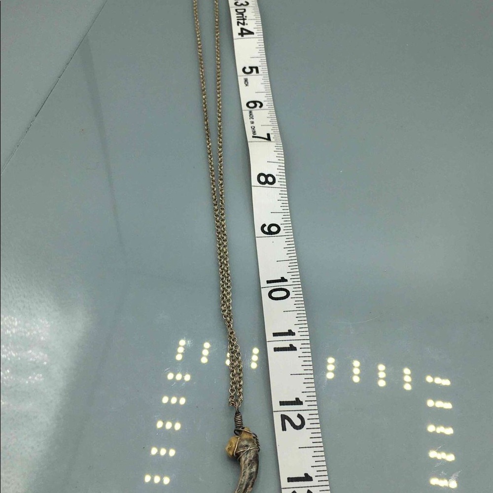 Native Inspired Claw Necklace Silver - image 2